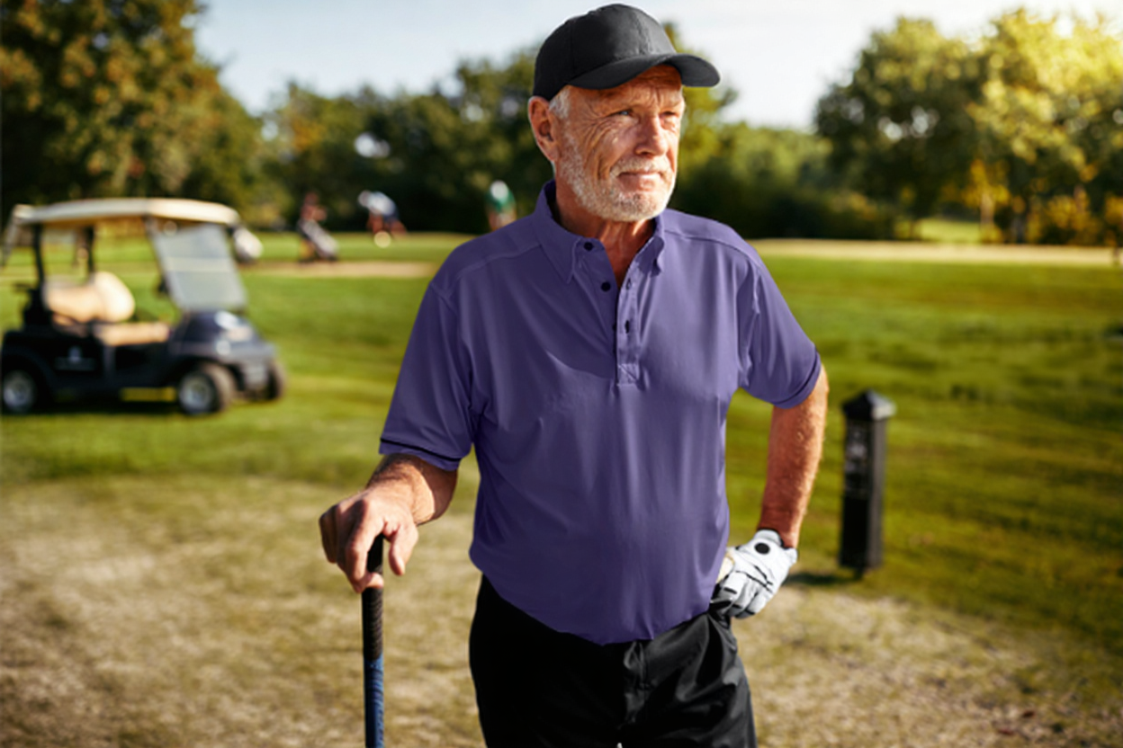 Élégance Collection : Purple Mens Polo T-shirt DTF Noivelle