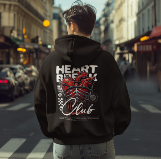 Hearts hoodie Black