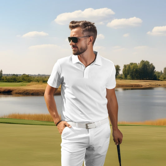 Élégance Collection : White Polo Shirt - Noivelle